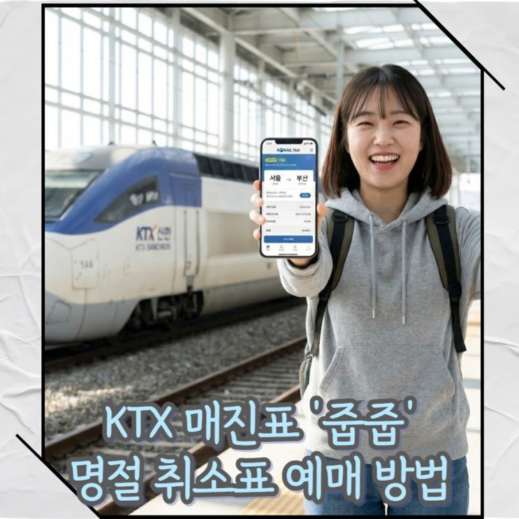 KTX 예매 취소표 시간 1분만에 '줍줍': 설 추석 명절 주말 매진 기차표 간편구매 방법