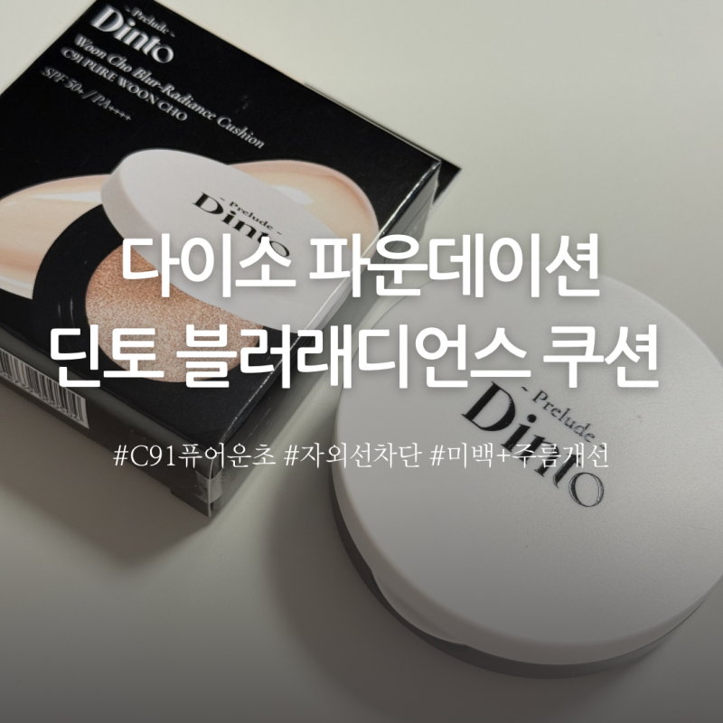 다이소 파운데이션 딘토 운초쿠션 C91 퓨어윤초
