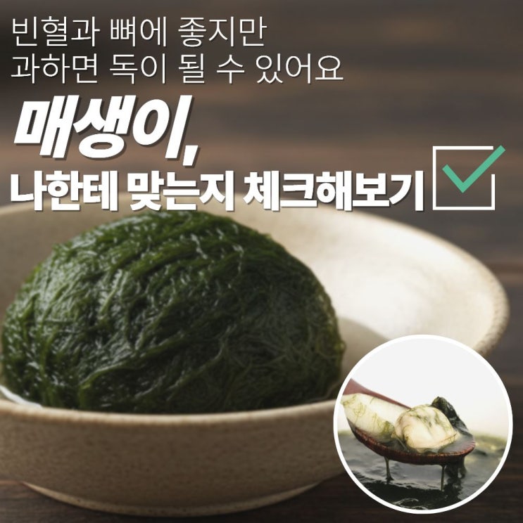  매생이 효능 부작용 5가지 철분 함량