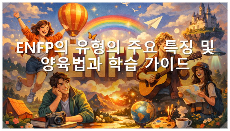  ENFP의 유형의 주요 특징 및 양육법과 학습 가이드