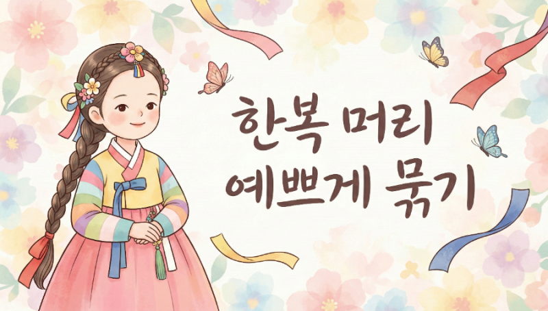여아 한복 머리묶기 짧은 머리부터 긴 머리까지 꿀팁 정리