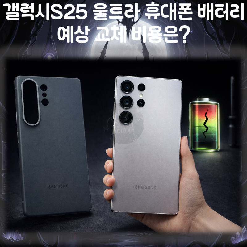 갤럭시S25 울트라 휴대폰 배터리 예상 교체 비용은?