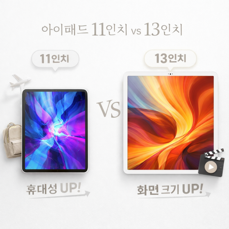  아이패드 에어 11 13인치 고민 나한테 적합한 크기는?
