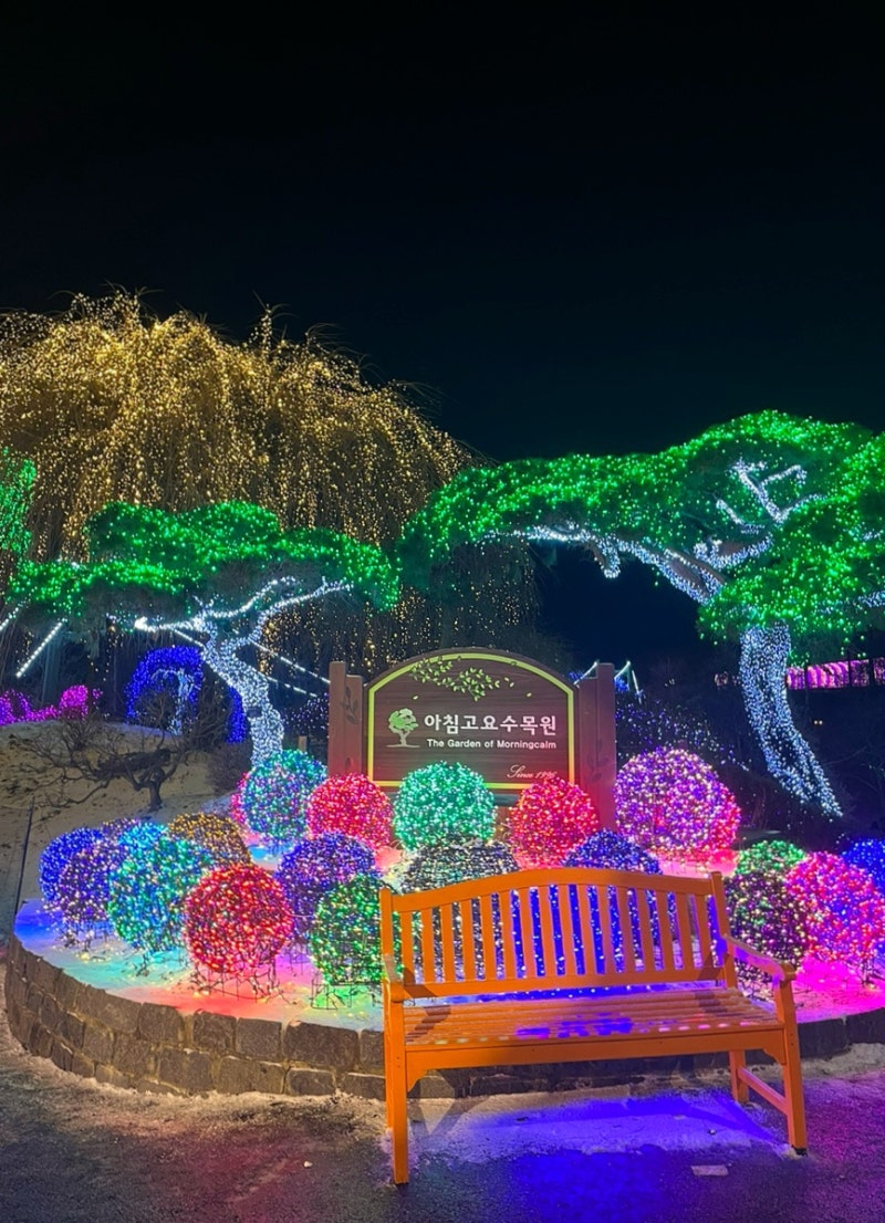 가평 아침고요수목원 오색별빛정원전 야간개장 서울 근교 가볼만한 곳