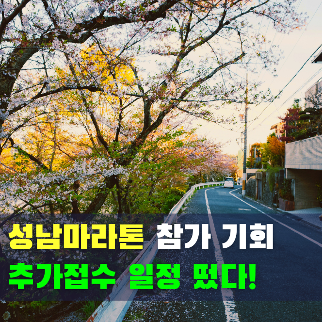  기존 취소분 추가 접수 모집! 성남 마라톤 2026 일정 확인하세요
