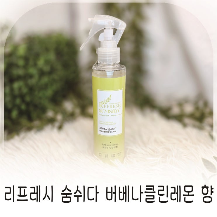  집안 냄새 고민 끝 호텔탈취제, 리프레시 숨쉬다 버베나클린레몬 향 데일리 탈취제