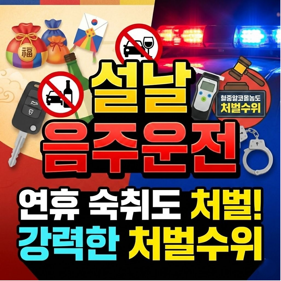 설날 음주운전 연휴 숙취 해결방법은