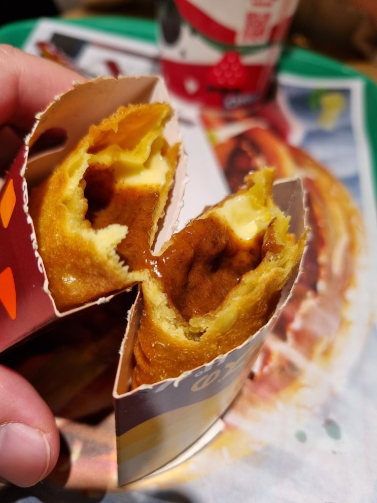  일본 맥도날드 메뉴 카레파이 후기