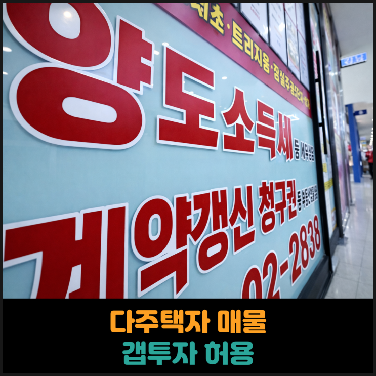  다주택자 매물만 갭투자 허용