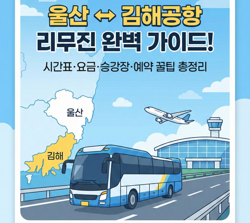 울산 김해공항 리무진 버스 시간표 조회 및 예약·요금·승강장 총정리 (2026 최신)