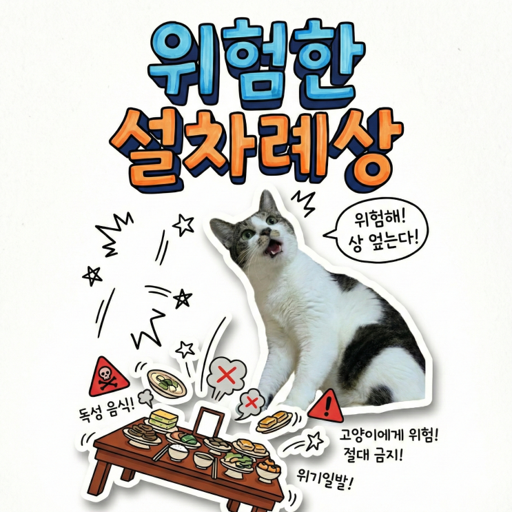  설날 차례상, 고양이가 절대 먹으면 안 되는 음식 BEST 5 (응급실 가기 싫다면 필독)