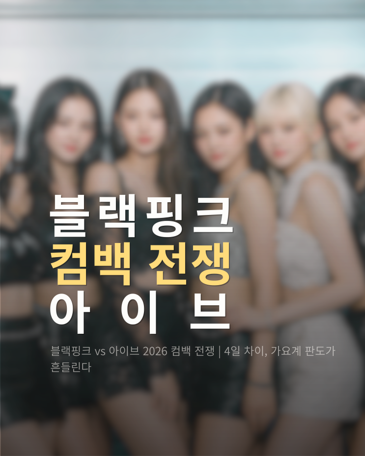  블랙핑크 vs 아이브 2026 컴백 전쟁 | 4일 차이, 가요계 판도가 흔들린다