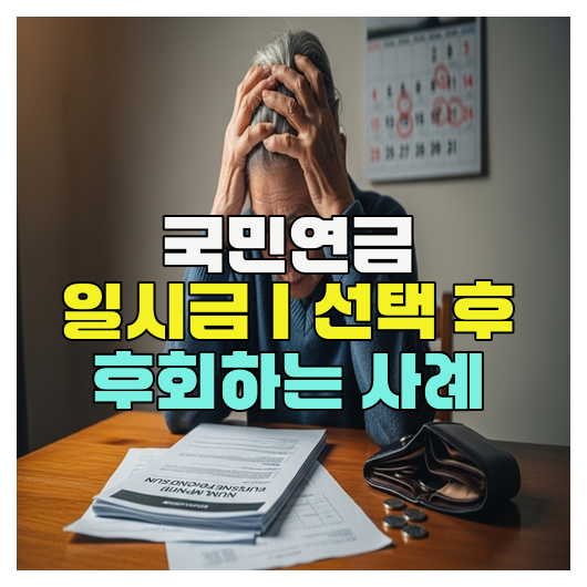  국민연금 일시금｜선택 후 후회하는 사례