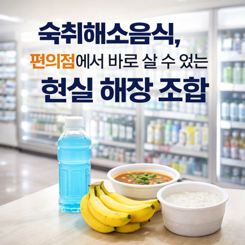 숙취해소음식, 편의점에서 바로 살 수 있는 현실 해장 조합