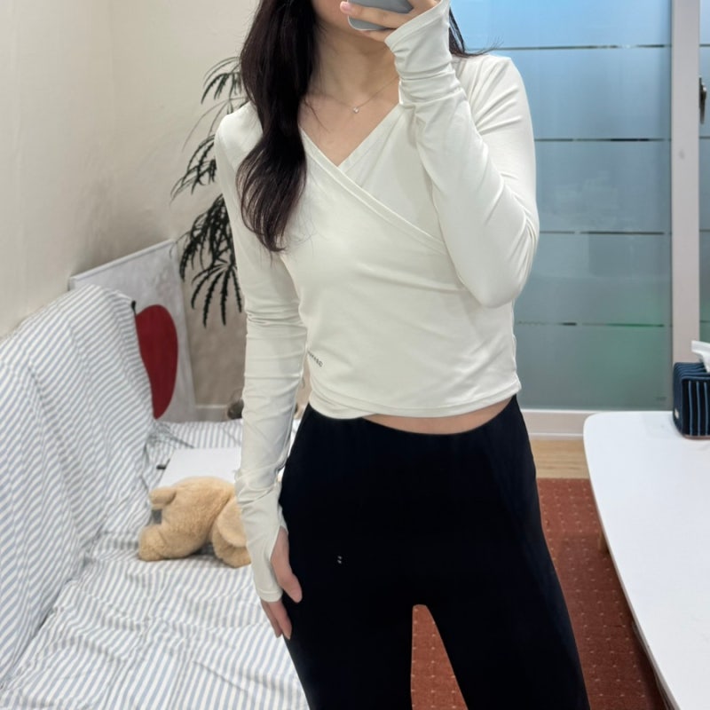 필라테스 운동복 상의 추천 그란데라인 엘소프트 크로스 커버업 사이즈 팁