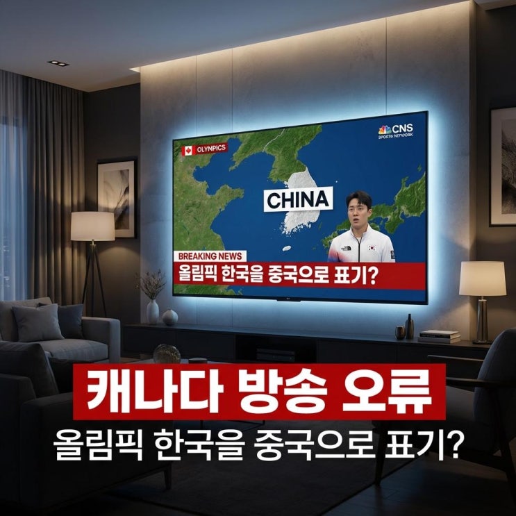  캐나다 방송 오류 올림픽 한국 선수 중국 오기 경제적 손실과 국가 브랜드 리스크 분석