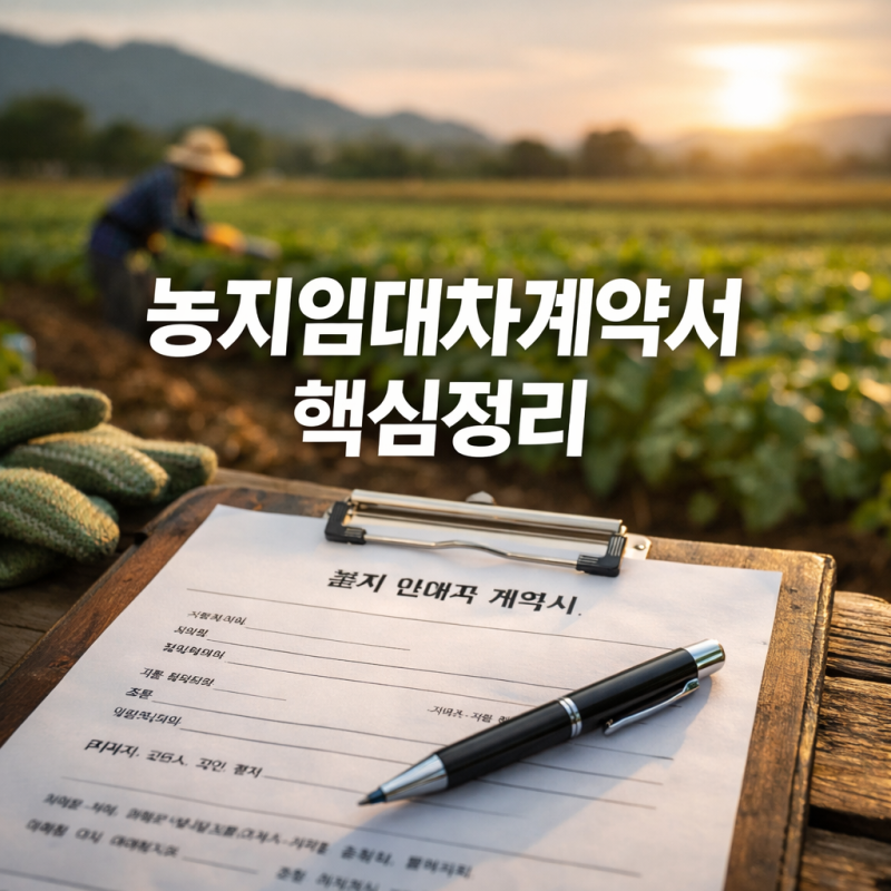 농지임대차계약서 표준 양식 무료 다운로드 전 꼭 확인할 4가지