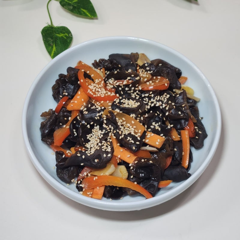 생목이버섯볶음, 데치지 않아도 괜찮더라고요