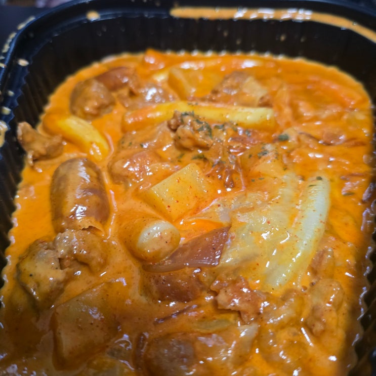  [내돈내산] 신전 떡볶이 신메뉴 로제맵닭 먹방 후기 (가격, 내부 재료, 맛, 맵기 정도 등)