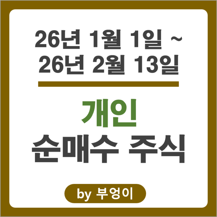 2026 개인 투자자들의 국내 주식 투자 성적표