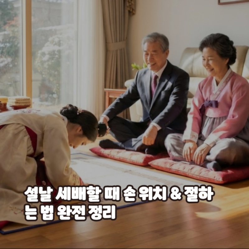 설날 세배 손 위치 남자 여자 세배하는 법