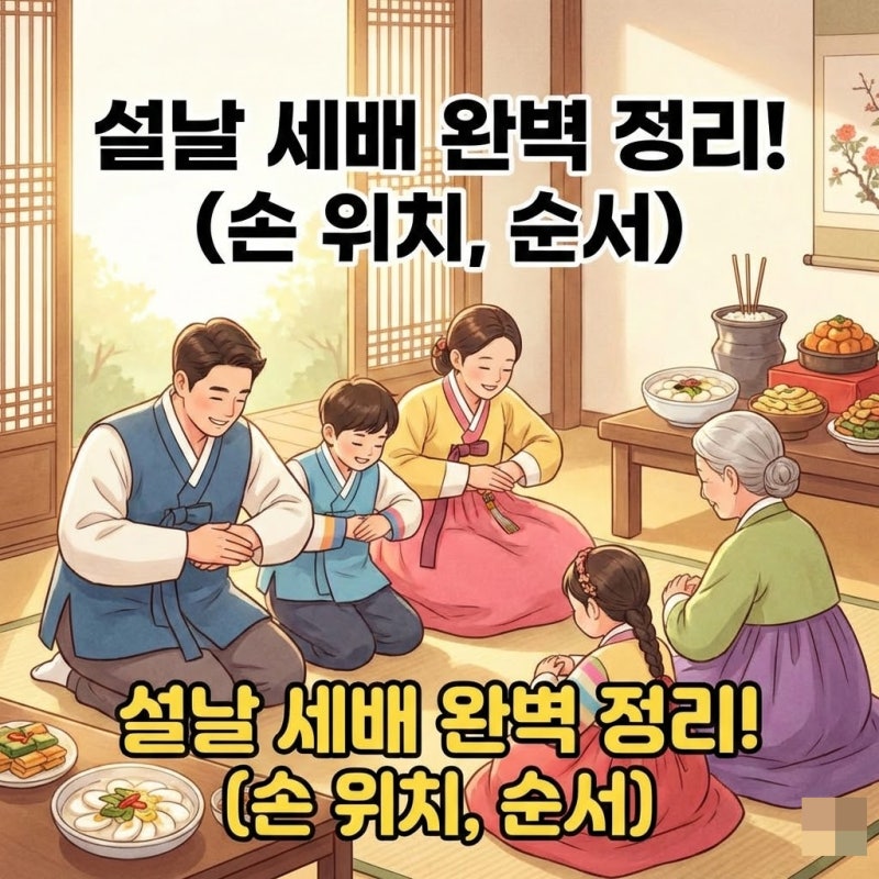 설날 세배의 뜻 남자 여자 손 위치 와 세배하는 법
