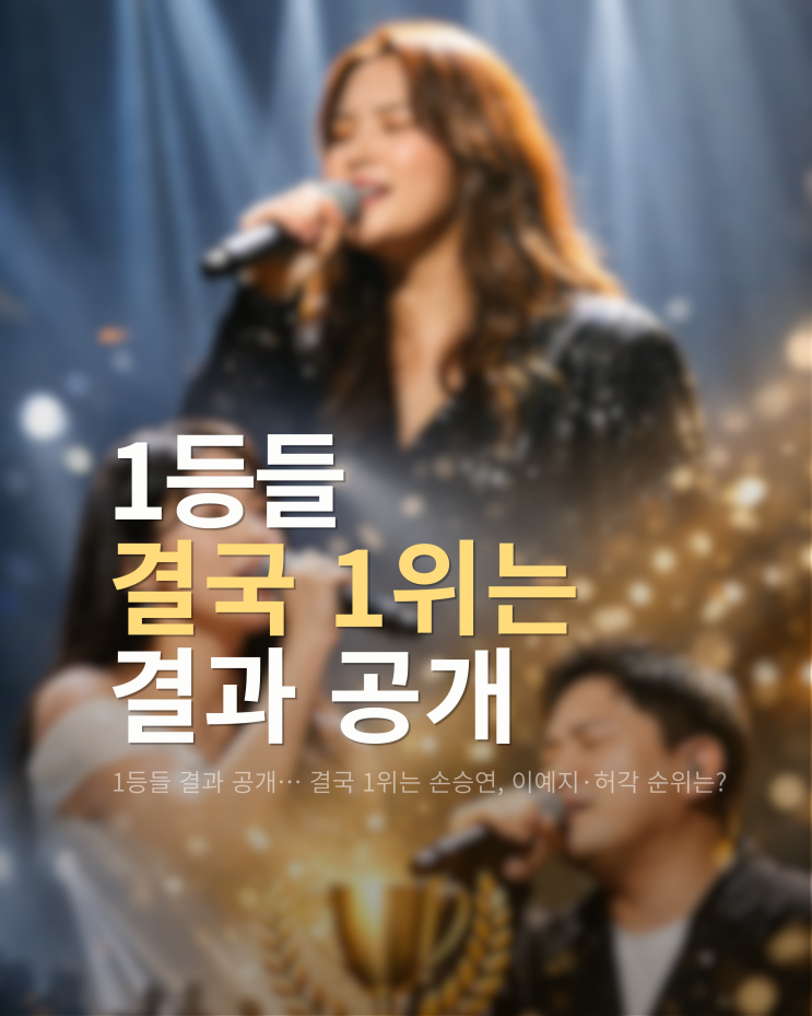  1등들 결과 공개… 결국 1위는 손승연, 이예지·허각 순위는?