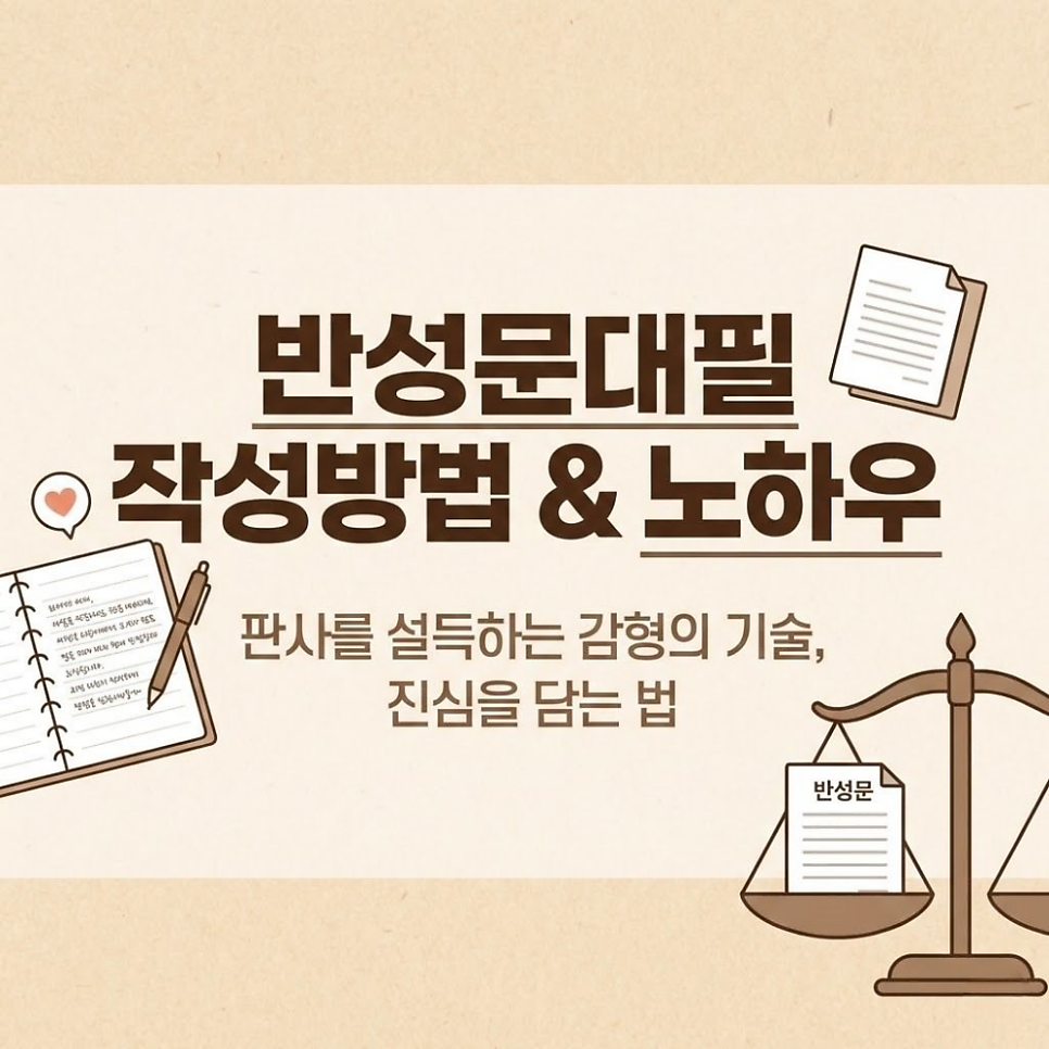 반성문대필 작성방법 노하우는