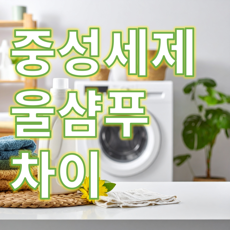중성세제 울샴푸 차이점 딱 한 번에 정리!