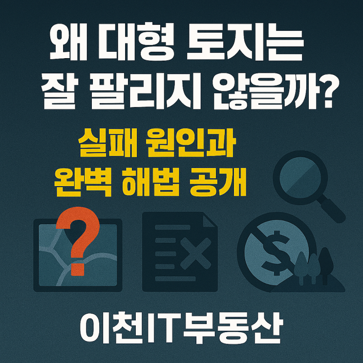  대형 토지가 절대 안 팔리는 진짜 이유와 2026년 맞춤 해법 | 이천IT부동산