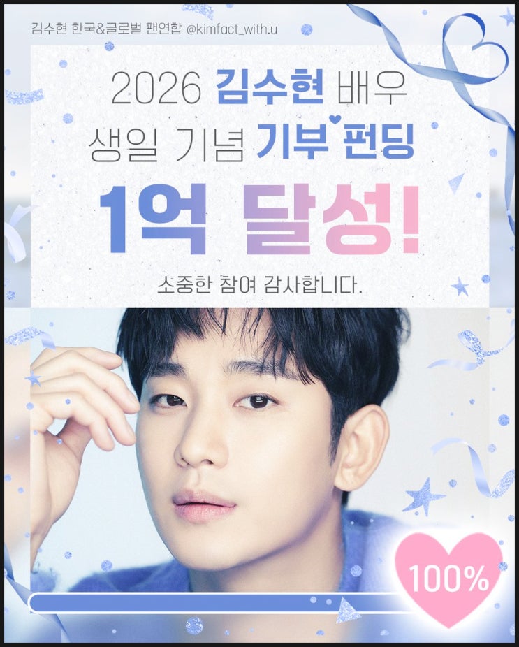  김수현 생일 기부: 글로벌 팬이 모여 만든 1억원의 기적, 진정한 팬덤 파워란?