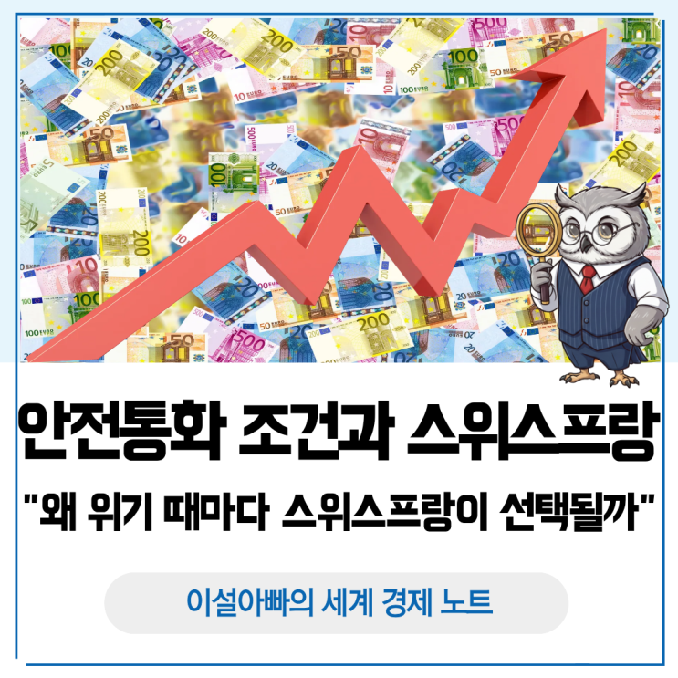  안전통화 조건과 스위스프랑: 왜 위기 때마다 스위스프랑이 선택될까