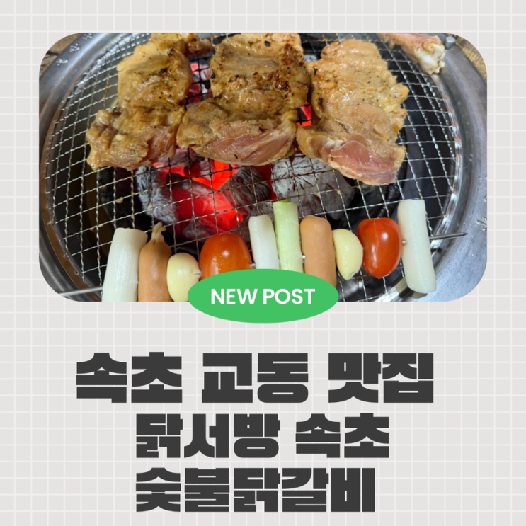  속초 현지인맛집 인정! 교동 닭서방 속초숯불닭갈비 테이크아웃까지 완벽