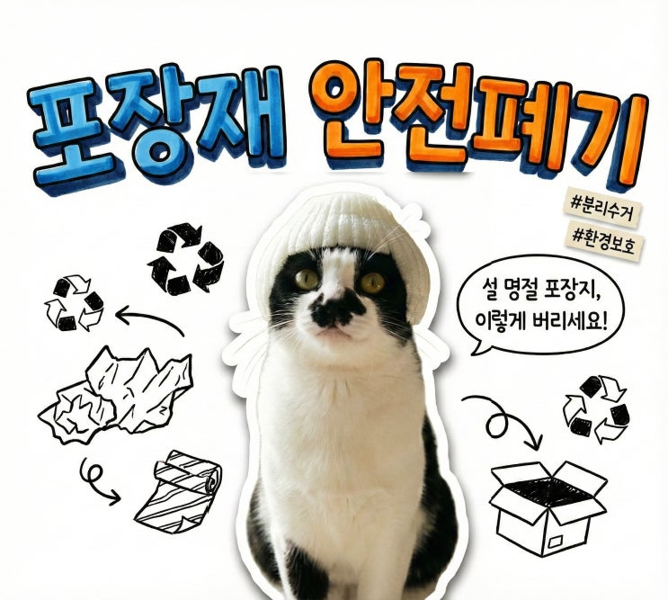  명절 선물 포장재 분리수거 방법 및 고양이 안전 주의사항