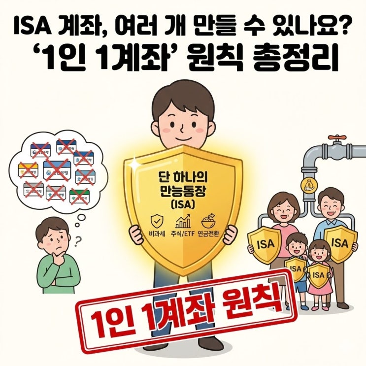  ISA 계좌 여러 개 만들 수 있을까? 1인 1계좌 원칙 완벽 해부!