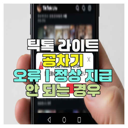  틱톡 라이트 공차기 오류｜정상 지급 안 되는 경우