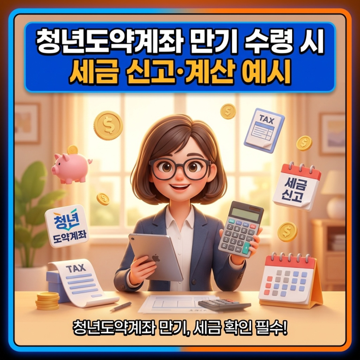  청년도약계좌 만기 수령 세금 신고 계산 예시