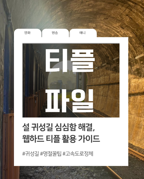  설 귀성길 심심함 해결, 무료 웹하드 티플 활용 가이드