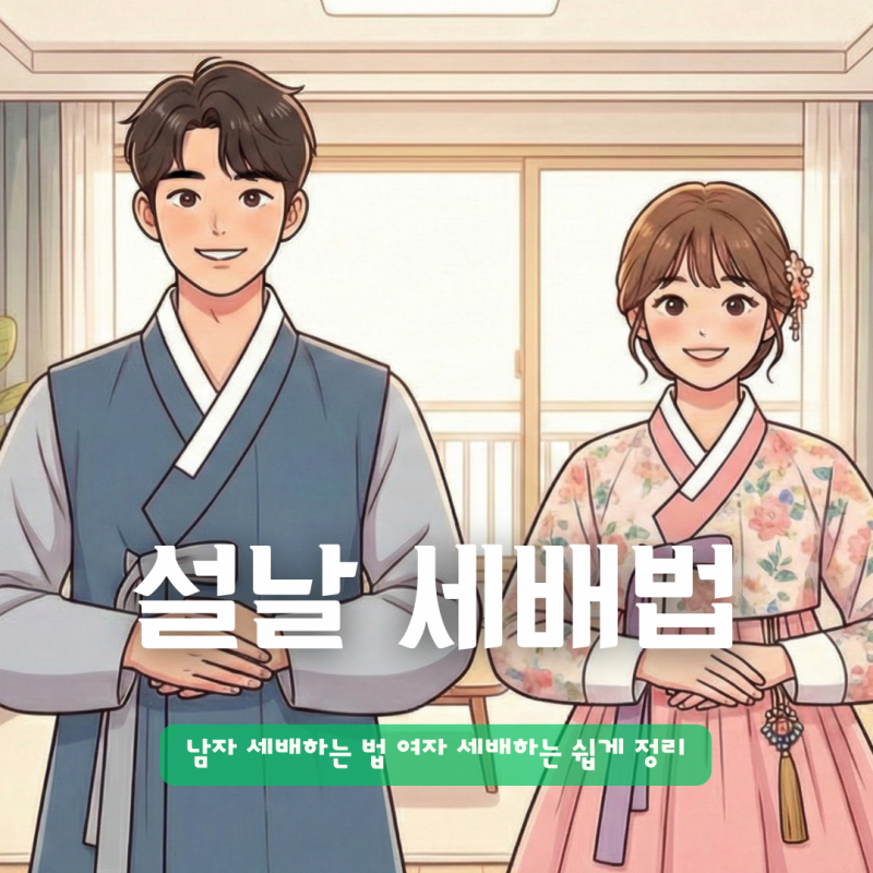 설날 세배법 쉽게 정리 (남자 세배하는 법 여자 세배하는 법)