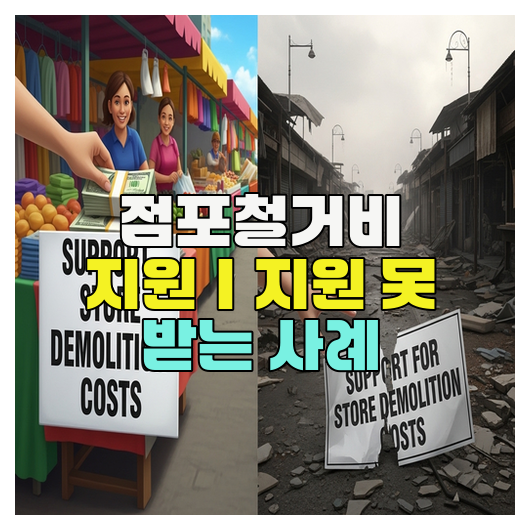  점포철거비 지원｜지원 못 받는 사례