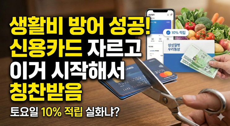  우리집 생활비 방어 성공기, 신용카드 가위로 자르고 이거 시작해서 칭찬받은 썰 (2026년 최신판)