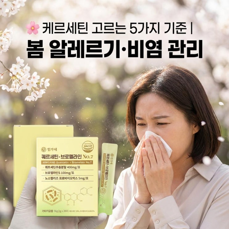   케르세틴 고르는 5가지 기준 | 봄 알레르기·비염 관리