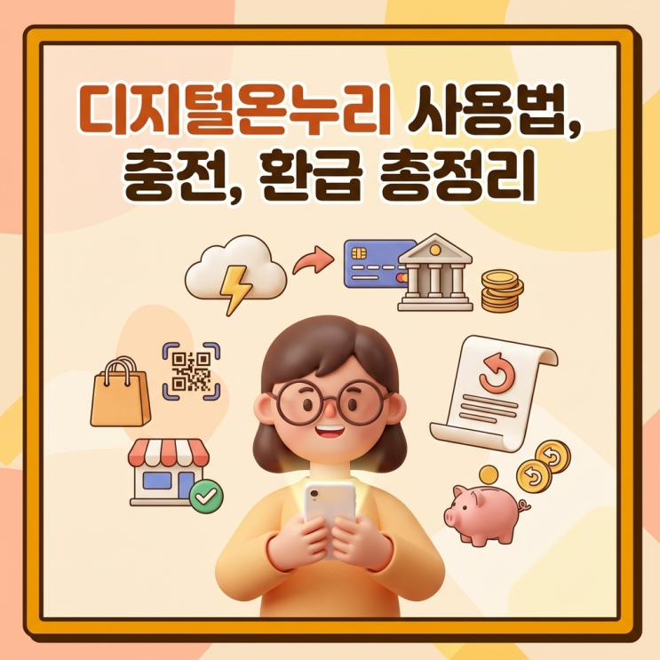  디지털온누리 사용법 충전 환급 총정리