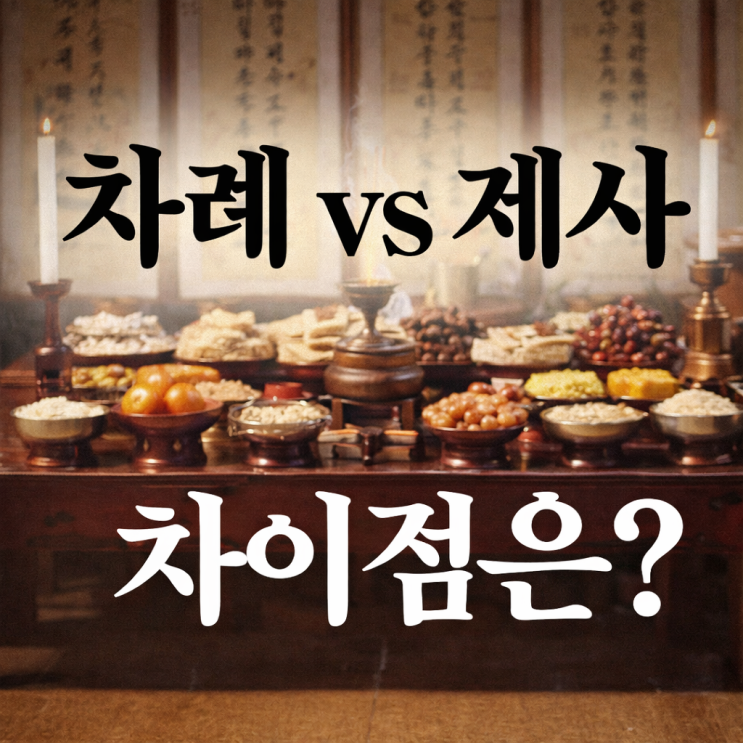  차례 제사 차이 총정리｜설·추석 차례 vs 기일제사(기제사)