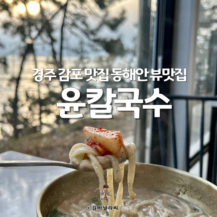  경주 감포 맛집 윤칼국수 동해안뷰 칼국수집