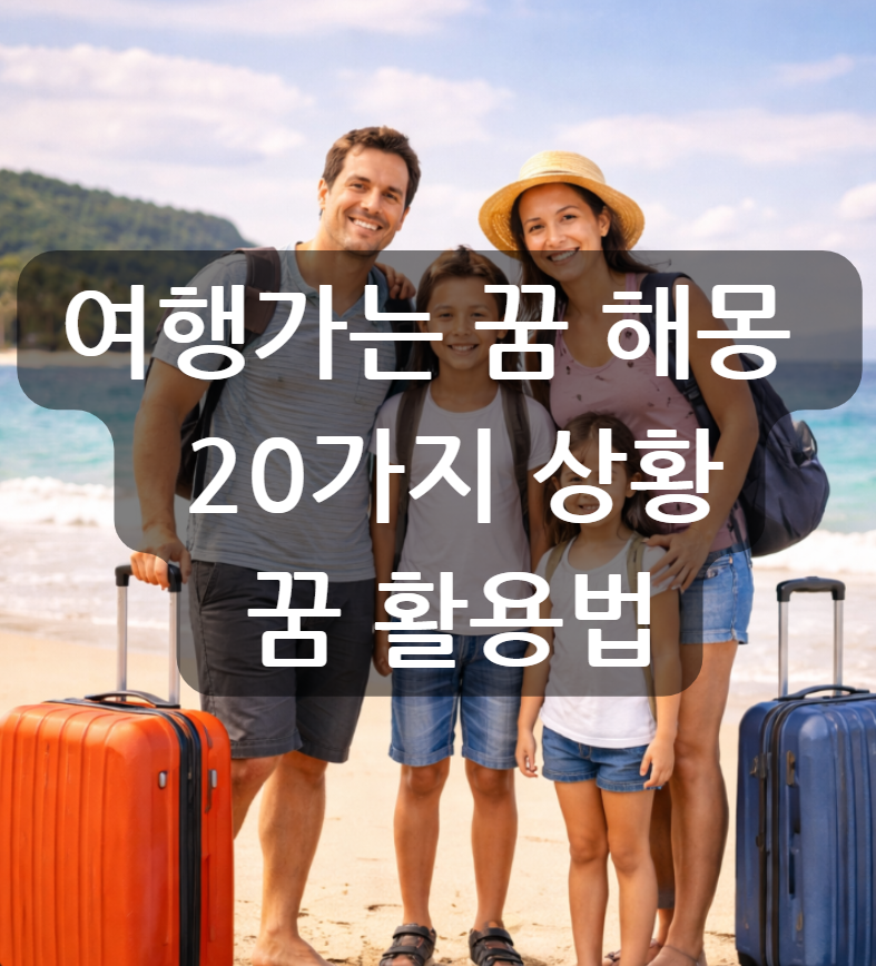 여행가는 꿈 해몽(20가지 상황 & 꿈 활용법)