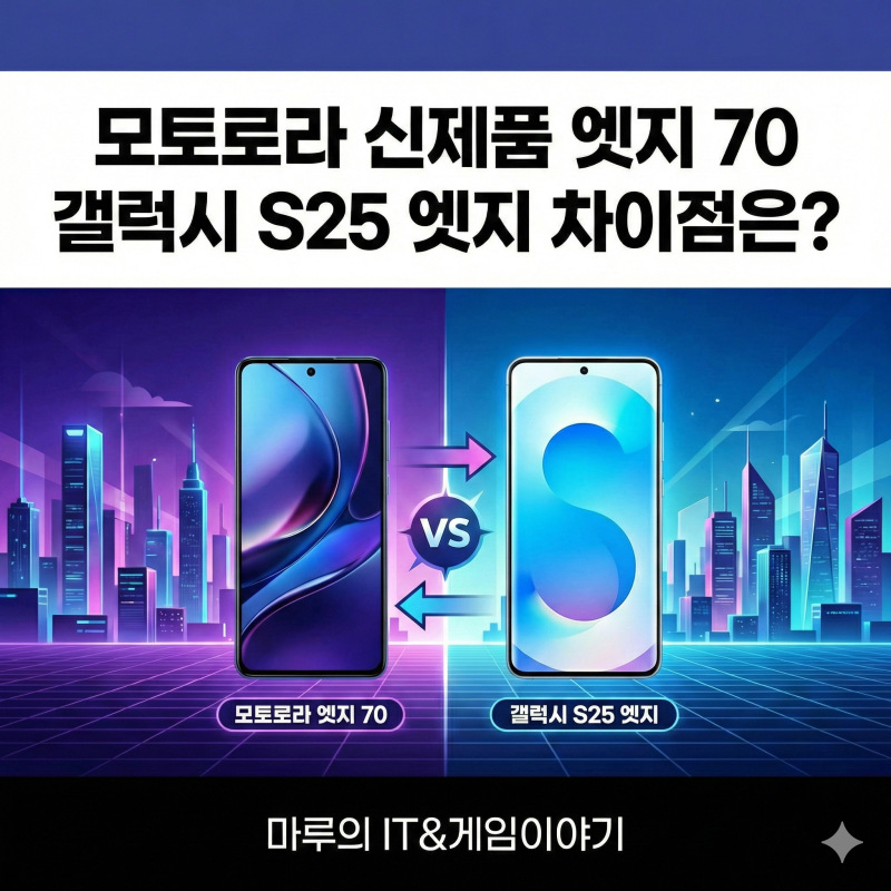모토로라 신제품 엣지 70 갤럭시 S25 엣지 차이점은?