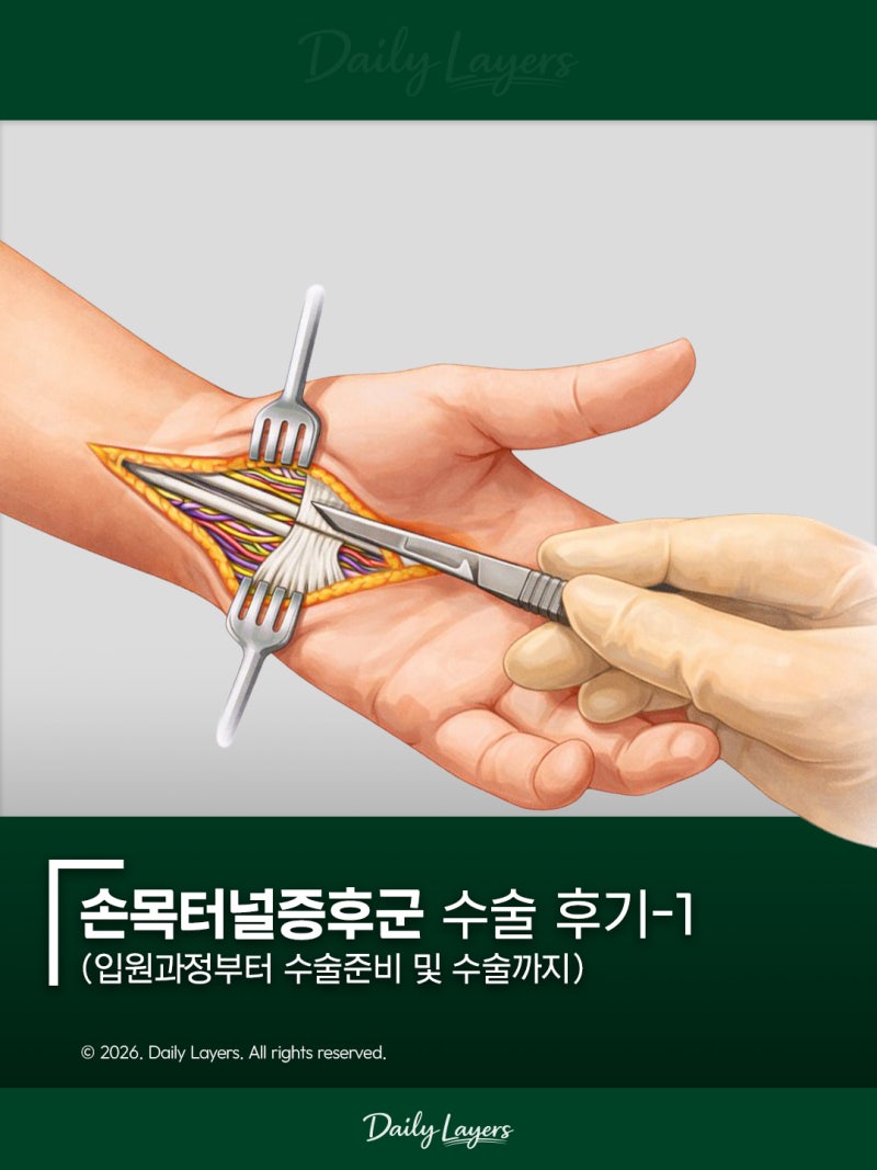 손목터널증후군 수술 후기-1 - 입원과정/수술준비/수술