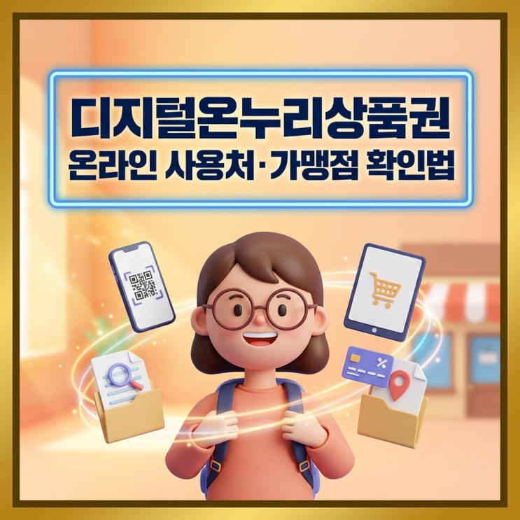  디지털온누리상품권 온라인 사용처·가맹점 확인법