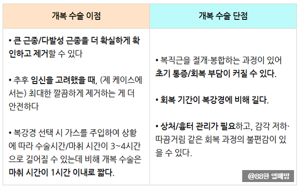[자궁근종 수술후기]“나만 이렇게 회복이 느린가” 회복기간 4개월… 자궁근종 8.1cm 개복수....